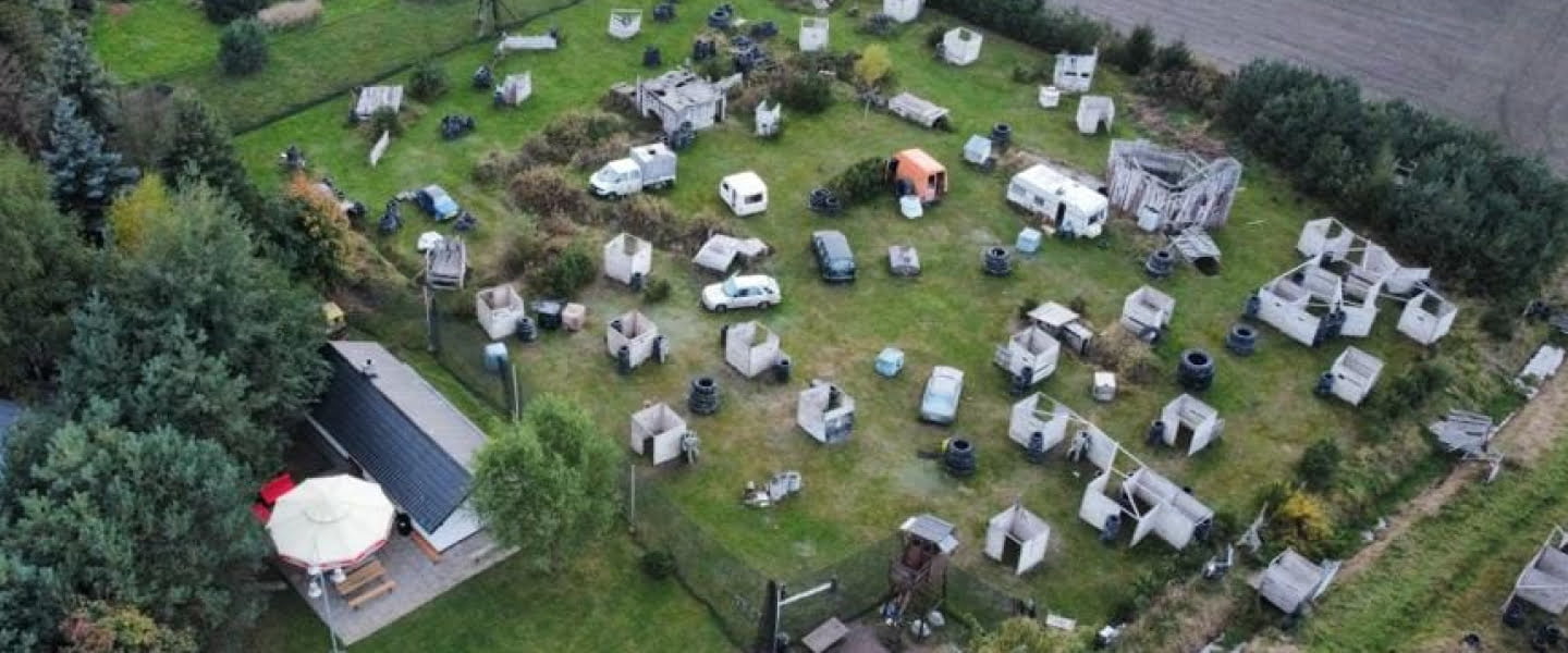 Arena Paintball Opole z lotu ptaka