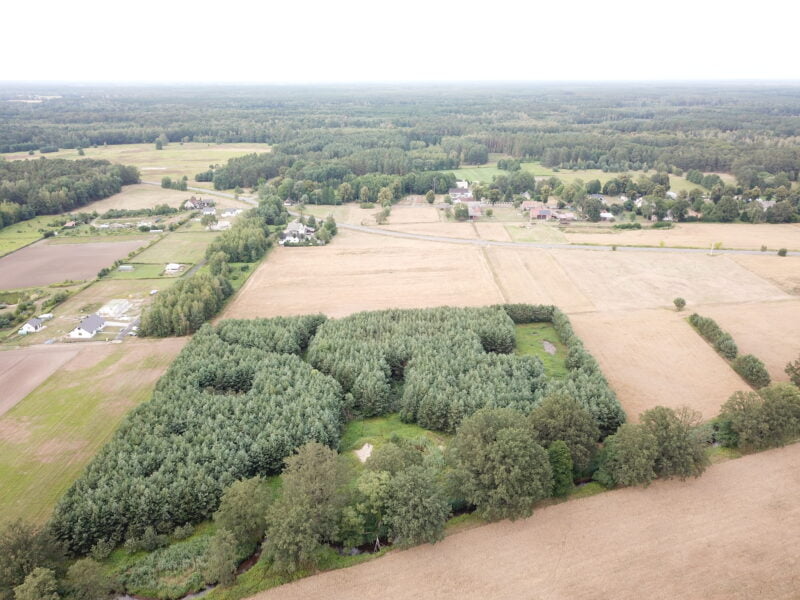 Widok z lotu ptaka- Paintbal Krzywa góra.